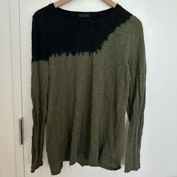 ATM Anthony Thomas Melillo Tops - ATM // Slub Jersey Long Sleeve Destroyed Wash Tee